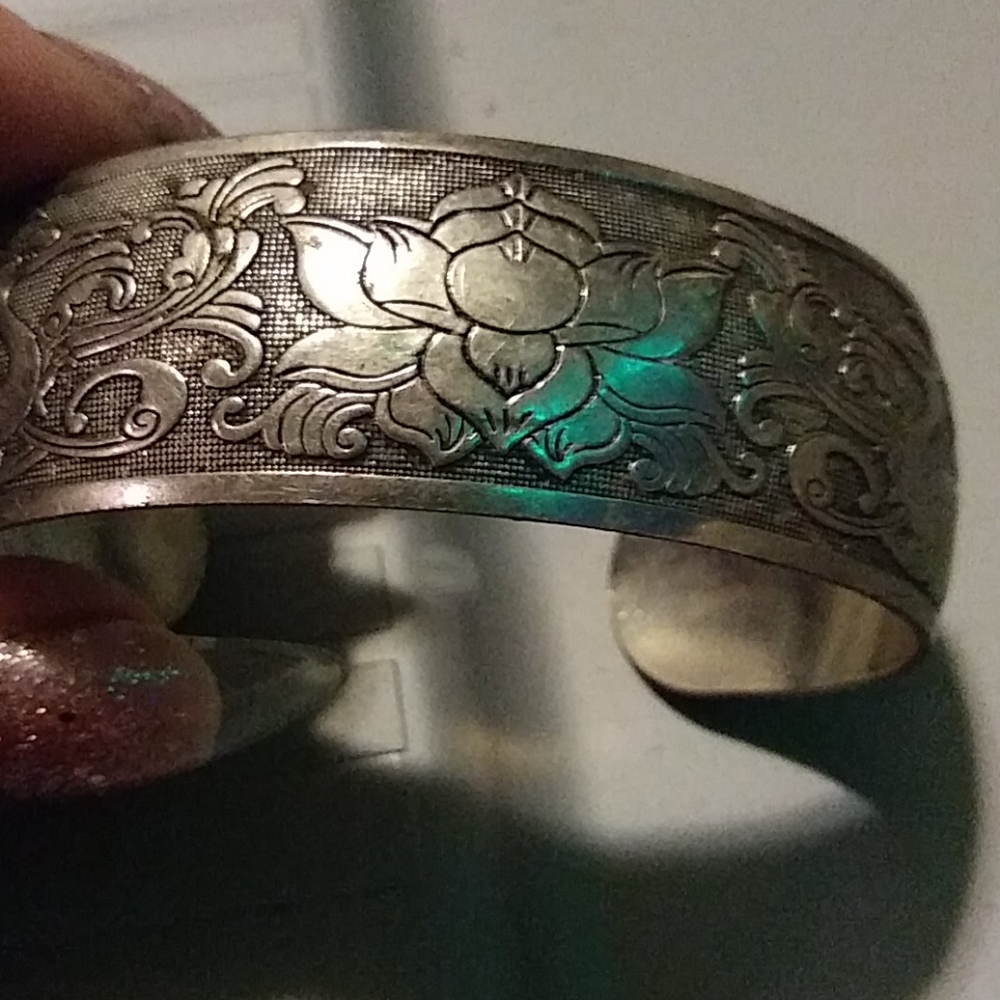 Vintage Oat meal cuff bracelet